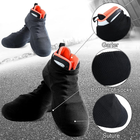 SATINIOR 4 Pairs Over Sneaker Dance Shoe Socks Dance Shoe Covers Ballroom Dancing Socks...